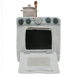 Gray Knit Play Oven Set